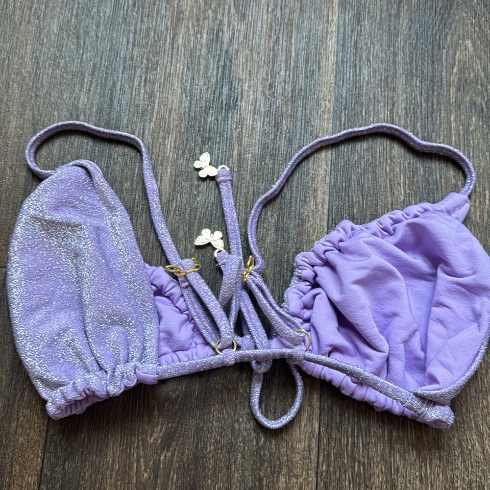 NWT La Mariposa Toluca Top in Lilac Shimmer - Picture 5 of 5